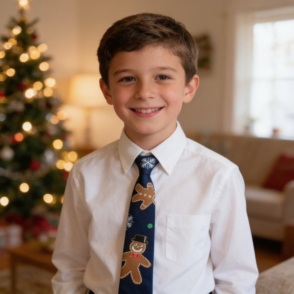 Fun Christmas Themed Youth Tie